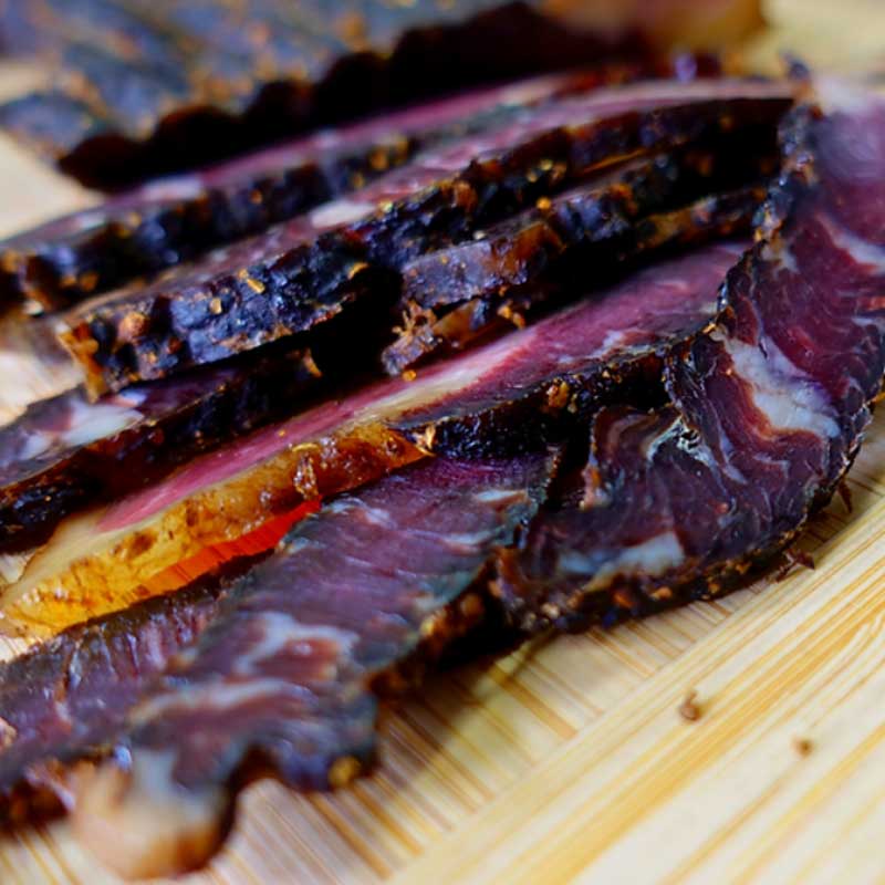 photo of wet biltong in original flavour for brisbane biltong business