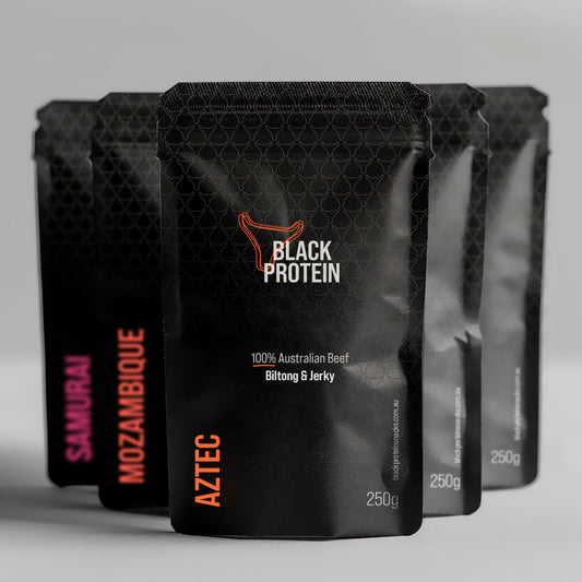 black protein sample biltong pack for biltong and jerky